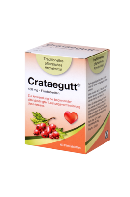 Sie sehen eine Packung Crataegutt® 450mg - Filmtabletten, Produktbild: 02 Crataegutt® 450mg - Filmtabletten, A-Nr.: 4215660 - 02