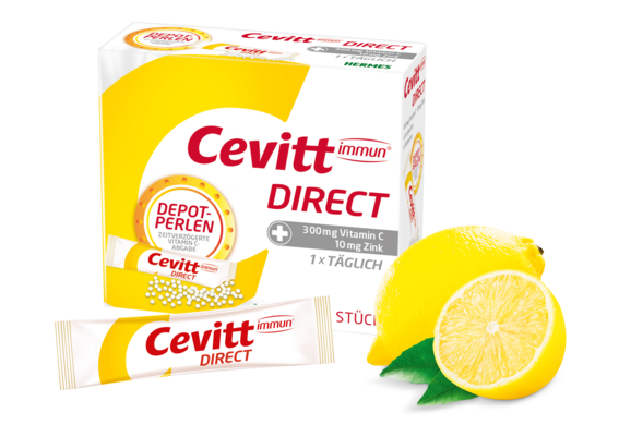 Sie sehen eine Packung Cevitt® immun Direct 20ST, Produktbild: 02 Cevitt® immun Direct 20ST, A-Nr.: 3864445 - 02