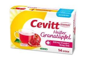 Cevitt immun® Heißer Granatapfel Zuckerfrei 14 ST, A-Nr.: 5105778 - 01