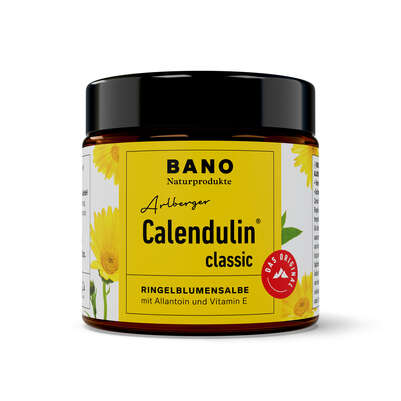 Sie sehen eine Packung Arlberger Calendulin Classic Ringelblumensalbe 100ml, Produktbild: 01 Arlberger Calendulin Classic Ringelblumensalbe 100ml, A-Nr.: 4020531 - 01