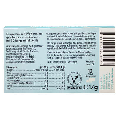 Birkengold Kaugummi Pfefferminze, A-Nr.: 5160317 - 01