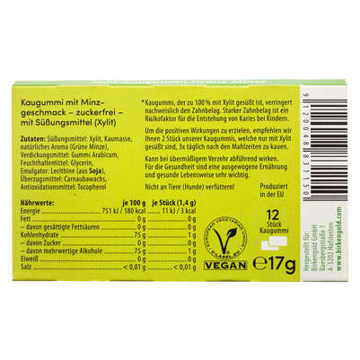 Birkengold Kaugummi Grüne Minze, A-Nr.: 5160300 - 01