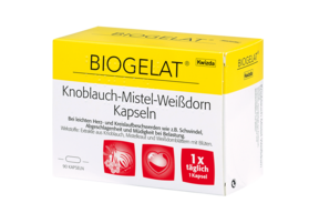 Biogelat Knoblauch-Mistel-Weißdorn Kapseln, A-Nr.: 3920669 - 01
