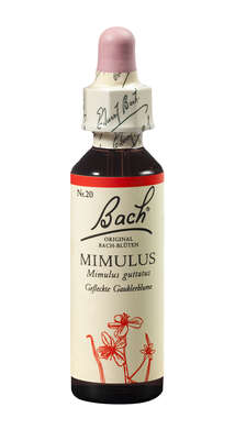 Sie sehen eine Packung Bach®-Blüte Nr. 20 Mimulus (Gefleckte Gauklerblume), Produktbild: 01 Bach®-Blüte Nr. 20 Mimulus (Gefleckte Gauklerblume), A-Nr.: 5322984 - 01