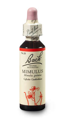 Sie sehen eine Packung Bach®-Blüte Nr. 20 Mimulus (Gefleckte Gauklerblume), Produktbild: 02 Bach®-Blüte Nr. 20 Mimulus (Gefleckte Gauklerblume), A-Nr.: 5322984 - 02