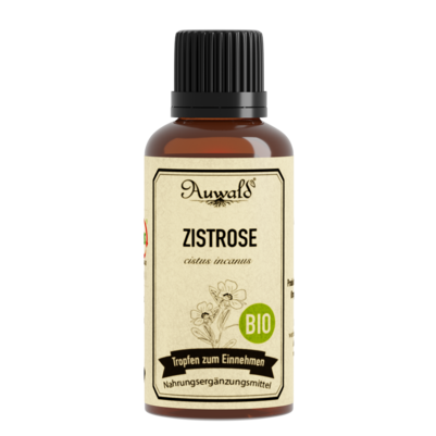 Sie sehen eine Packung Auwald® - Zistrose - BIO Tropfen (Auszug, Extrakt, Essenz), Produktbild: 01 Auwald® - Zistrose - BIO Tropfen (Auszug, Extrakt, Essenz), A-Nr.: 5709803 - 01