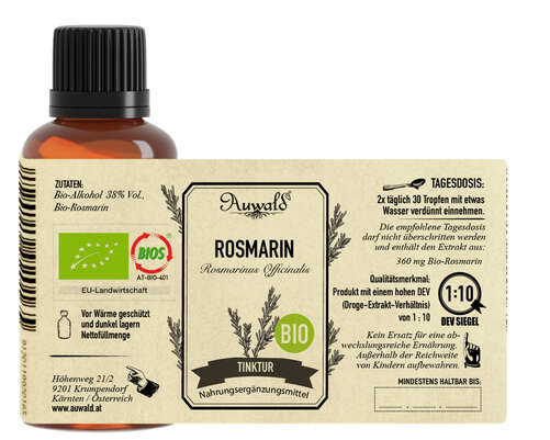 Auwald® - Rosmarin - BIO Tropfen (Auszug, Extrakt, Essenz), A-Nr.: 5709743 - 04