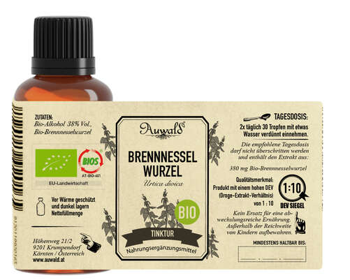 Auwald® - Brennnesselwurzel BIO Tropfen (Auszug, Extrakt, Essenz), A-Nr.: 5680028 - 03