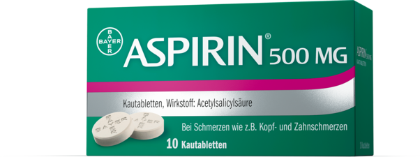Aspirin® 500 mg Kautabletten, A-Nr.: 1286174 - 01