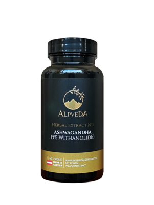 Sie sehen eine Packung Ashwagandha 5% Withanolide, Produktbild: 01 Ashwagandha 5% Withanolide, A-Nr.: 5431615 - 01