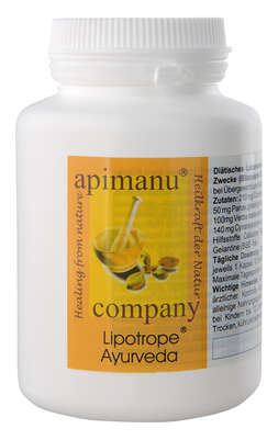 Sie sehen eine Packung apimanu Lipotrope® rein pflanzliche Fettverbrennung, Produktbild: 01 apimanu Lipotrope® rein pflanzliche Fettverbrennung, A-Nr.: 3040158 - 01