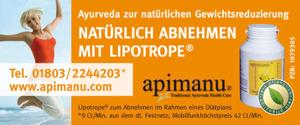 Sie sehen eine Packung apimanu Lipotrope® rein pflanzliche Fettverbrennung, Produktbild: 02 apimanu Lipotrope® rein pflanzliche Fettverbrennung, A-Nr.: 3040158 - 02