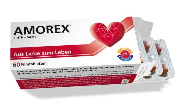 Sie sehen eine Packung AMOREX Tabletten, Produktbild: 01 AMOREX Tabletten, A-Nr.: 5216147 - 01
