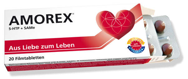 Sie sehen eine Packung AMOREX Tabletten, Produktbild: 01 AMOREX Tabletten, A-Nr.: 3270154 - 01