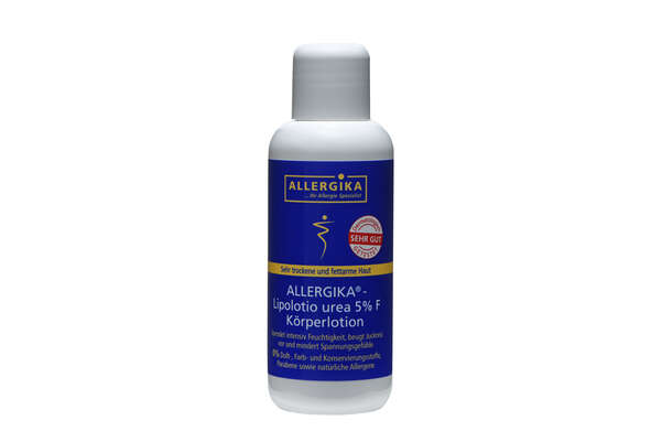 Sie sehen eine Packung ALLERGIKA®-Lipolotio Urea 5% F, Produktbild: 02 ALLERGIKA®-Lipolotio Urea 5% F, A-Nr.: 4042461 - 02