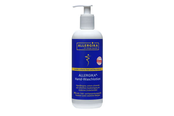 Sie sehen eine Packung ALLERGIKA®- Hand-Waschlotion, Produktbild: 02 ALLERGIKA®- Hand-Waschlotion, A-Nr.: 3462379 - 02