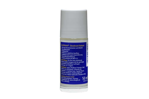 Sie sehen eine Packung Allergika Deodorant-Roller 50ml, Produktbild: 01 Allergika Deodorant-Roller 50ml, A-Nr.: 3390697 - 01