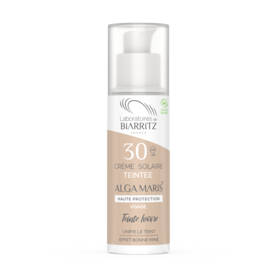 Alga Maris getönte Sonnencreme elfenbein Gesicht bio LSF 30, A-Nr.: 5279923 - 01