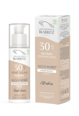 Alga Maris getönte Sonnencreme elfenbein Gesicht bio LSF 30, A-Nr.: 5279923 - 02