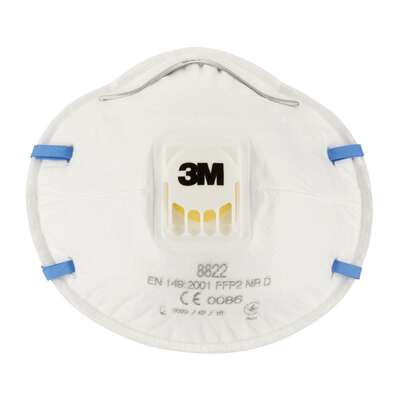 3M™ Maske für Hand- und Maschinenschleifen, FFP2, mit Ventil, 3 pro Packung, A-Nr.: 5646876 - 04