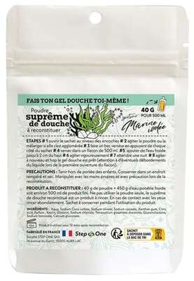 Duschgel in Pulverform Marine iodée StepOne 40gr = 500ml, A-Nr.: 5838110 - 01