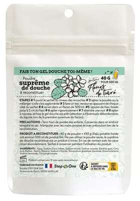 Duschgel in Pulverform Fleurs de Tiaré StepOne 40gr = 500ml, A-Nr.: 5838096 - 01