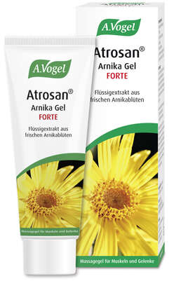 Sie sehen eine Packung A. Vogel Atrosan® Arnika Gel FORTE, Produktbild: 01 A. Vogel Atrosan® Arnika Gel FORTE, A-Nr.: 5842330 - 01
