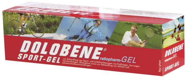 Sie sehen eine Packung Dolobene® ratiopharm Sport-Gel, Produktbild: 01 Dolobene® ratiopharm Sport-Gel, A-Nr.: 1311104 - 01