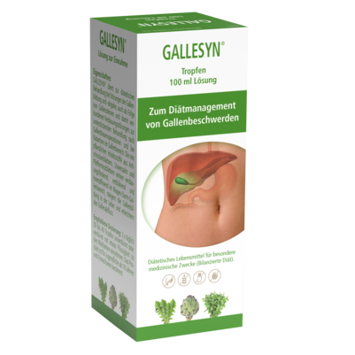 Sie sehen eine Packung GALLESYN® Tropfen, Produktbild: 01 GALLESYN® Tropfen, A-Nr.: 4338279 - 01