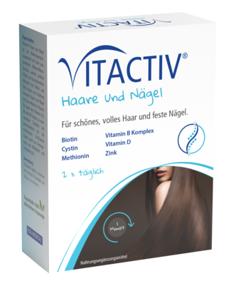 Sie sehen eine Packung VITACTIV® Haare und Nägel, Produktbild: 01 VITACTIV® Haare und Nägel, A-Nr.: 4579876 - 01
