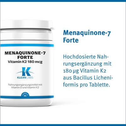 Menaquinone-7 Forte Vitamin K2 Klean Labs Kapseln, A-Nr.: 5395807 - 06