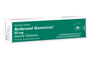 Ambroxol Genericon® lösliche Tabletten zur Schleimlösung, A-Nr.: 2437801 - 01