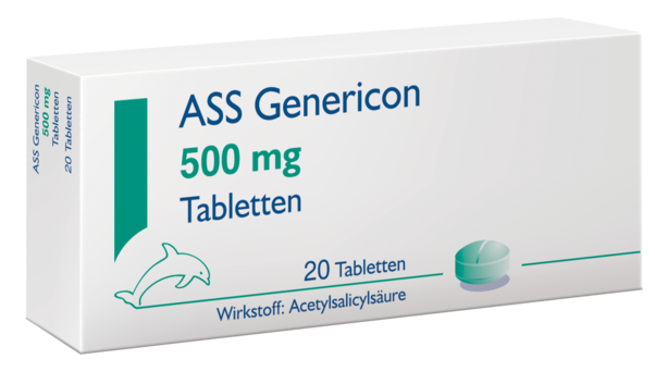 ASS Genericon® lindert Schmerzen und Fieber, A-Nr.: 1078530 - 01