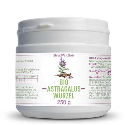 BIO Astragalus-Wurzel-Pulver 100% 250g, A-Nr.: 5816858 - 01