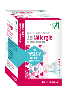 Sie sehen eine Packung Adler Zell Allergie Tbl. Biochemie nach Dr. Schüßler, Produktbild: 01 Adler Zell Allergie Tbl. Biochemie nach Dr. Schüßler, A-Nr.: 4796450 - 01
