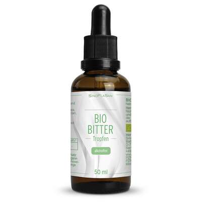 Sie sehen eine Packung Bittertropfen BIO 50 ml, Produktbild: 01 Bittertropfen BIO 50 ml, A-Nr.: 5704898 - 01