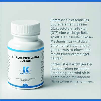 Chrompicolinat 200 mcg Klean Labs Kapseln, A-Nr.: 5707922 - 07