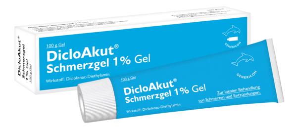DicloAkut® Schmerzgel 1 % Gel lindert Schmerzen und Entzündungen, A-Nr.: 4974420 - 01