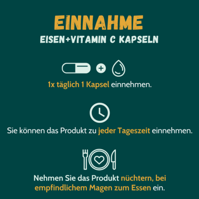 Eisen 40 mg + Vitamin C 40 mg 120 Kapseln, A-Nr.: 5571977 - 02