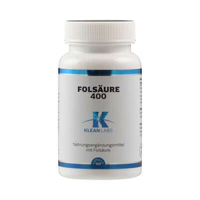 Folsäure 400 Klean Labs Kapseln, A-Nr.: 5598137 - 01