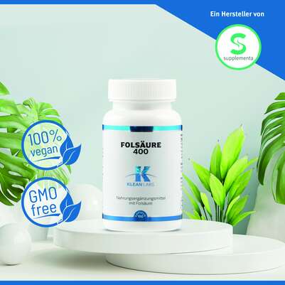 Folsäure 400 Klean Labs Kapseln, A-Nr.: 5598137 - 05