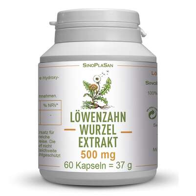Löwenzahnwurzel-Extrakt 500 mg 60 Kapseln, A-Nr.: 5053343 - 01