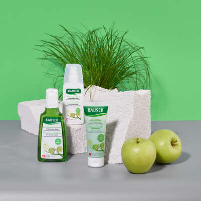 Sie sehen eine Packung RAUSCH Anti-Pollution-Peeling-Shampoo mit Schweizer Apfel, Produktbild: 02 RAUSCH Anti-Pollution-Peeling-Shampoo mit Schweizer Apfel, A-Nr.: 5867270 - 02
