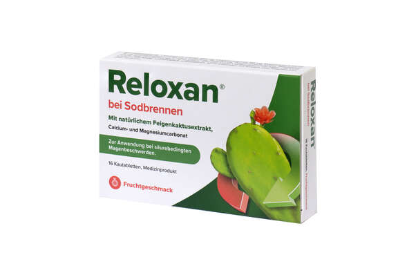 Sie sehen eine Packung Reloxan® Kautablette Fruchtgeschmack, Produktbild: 02 Reloxan® Kautablette Fruchtgeschmack, A-Nr.: 5510846 - 02