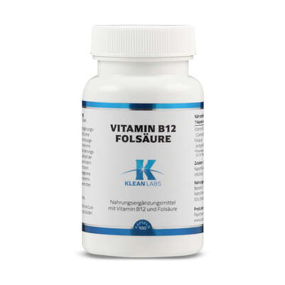 Vitamin B12 / Folsäure Klean Labs Kapseln, A-Nr.: 5598189 - 01