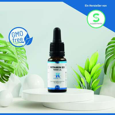 Sie sehen eine Packung Vitamin D3 1000 i.E. Klean Labs flüssig, Produktbild: 04 Vitamin D3 1000 i.E. Klean Labs flüssig, A-Nr.: 5598226 - 04