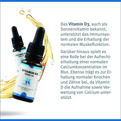 Sie sehen eine Packung Vitamin D3 1000 i.E. Klean Labs flüssig, Produktbild: 06 Vitamin D3 1000 i.E. Klean Labs flüssig, A-Nr.: 5598226 - 06