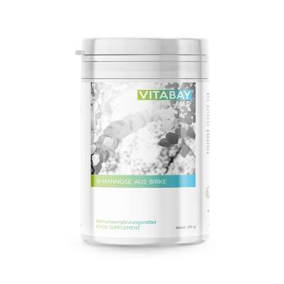 Sie sehen eine Packung Vitabay D-Mannose Pulver 200 g Pulver, Produktbild: 01 Vitabay D-Mannose Pulver 200 g Pulver, A-Nr.: 5878575 - 01