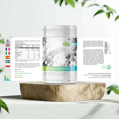 Sie sehen eine Packung Vitabay D-Mannose Pulver 100 g, Produktbild: 04 Vitabay D-Mannose Pulver 100 g, A-Nr.: 5878581 - 04