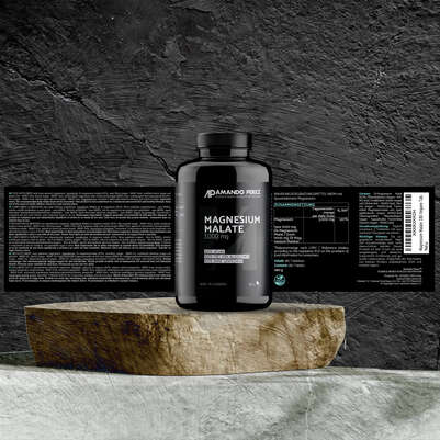 Sie sehen eine Packung Amando Perez Magnesium Malate 3000 mg Tabletten, Produktbild: 05 Amando Perez Magnesium Malate 3000 mg Tabletten, A-Nr.: 5878658 - 05